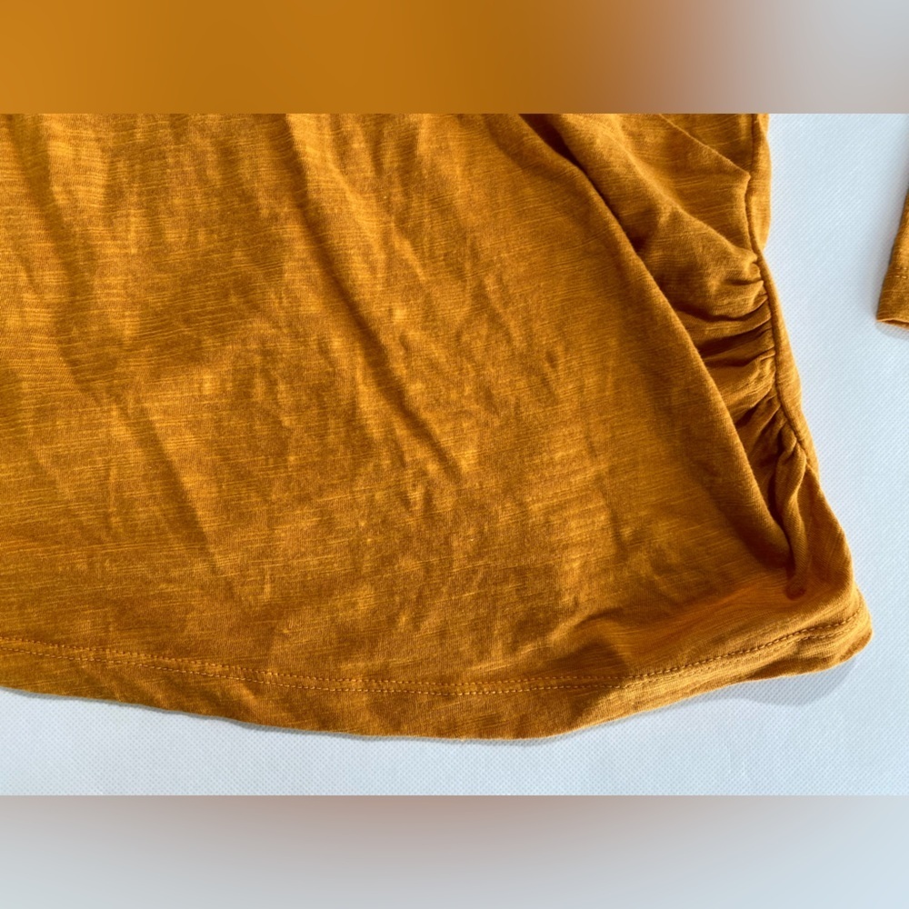 NEW Womens Liverpool Los Angeles Faux Wrap Top Blouse Shirt Rich Gold $59 - Picture 5 of 6